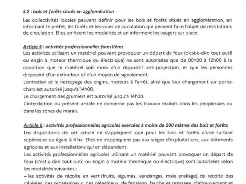 ARRETE PREFET DE MAINE ET LOIRE - niveau de risque incendie "élevé" (orange) 🔥